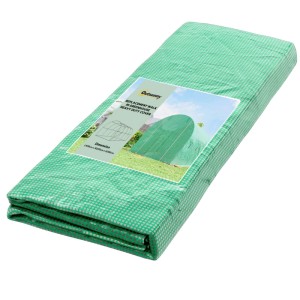 Furnicato Gewächshausfolie 4 X 2 M Wasserdicht Gartenfolie Mit Tür 8 Fenster Uv Schutz Reißfest Polyethylen Grün