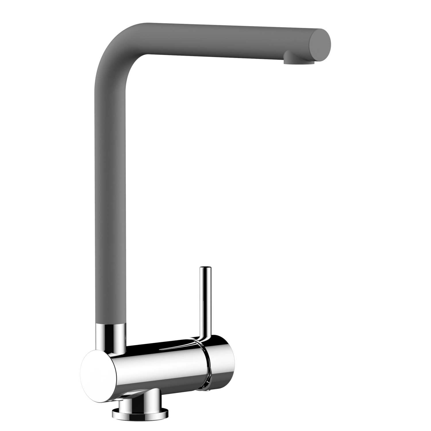 VIZIO Wasserhahn Vorfenster Küchenarmatur Umklappbar 6 CM mit 360° Schwenkbarem L  Auslauf Verchromt   Zement Granit (Maße: 10cm | 70cm | 30cm)