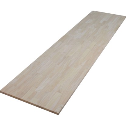 Arbeitsplatte Gummibaumechtholz (Hevea Rubberwood) 250 cm x 63,5 cm x 2,6 cm