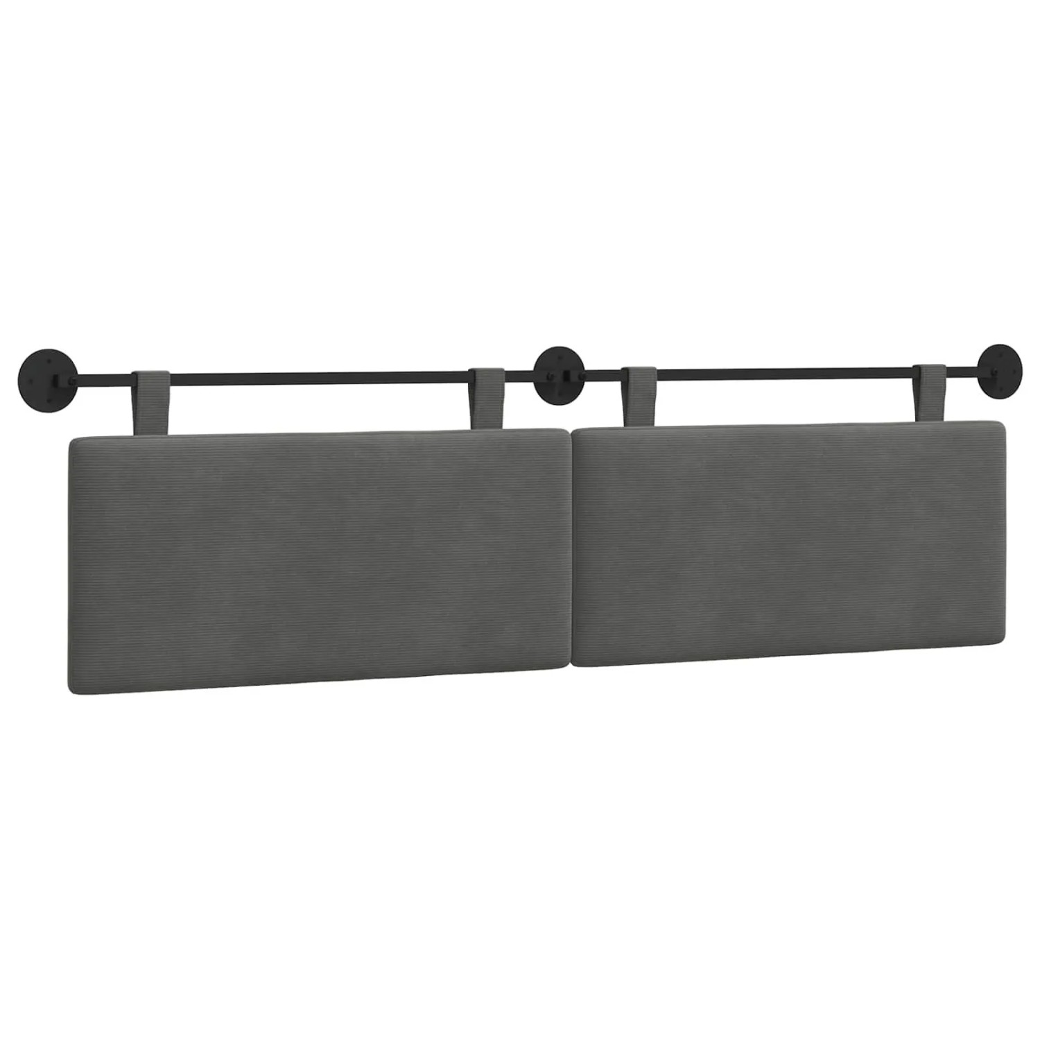 vidaXL Hängevorderseite Uni Dunkelgrau 190 x 55 x 5 cm Cordstoff 42031826