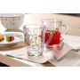 Ritzenhoff & Breker Shanti Kaffeegläser, 380 ml, mit farbigem Paisley-Blüten-Design.