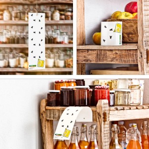 Windhager Papier-Fliegenfalle, 5er-Pack. Klebefalle zum Aufhängen, Kleben oder Aufstellen gegen Fliegen.