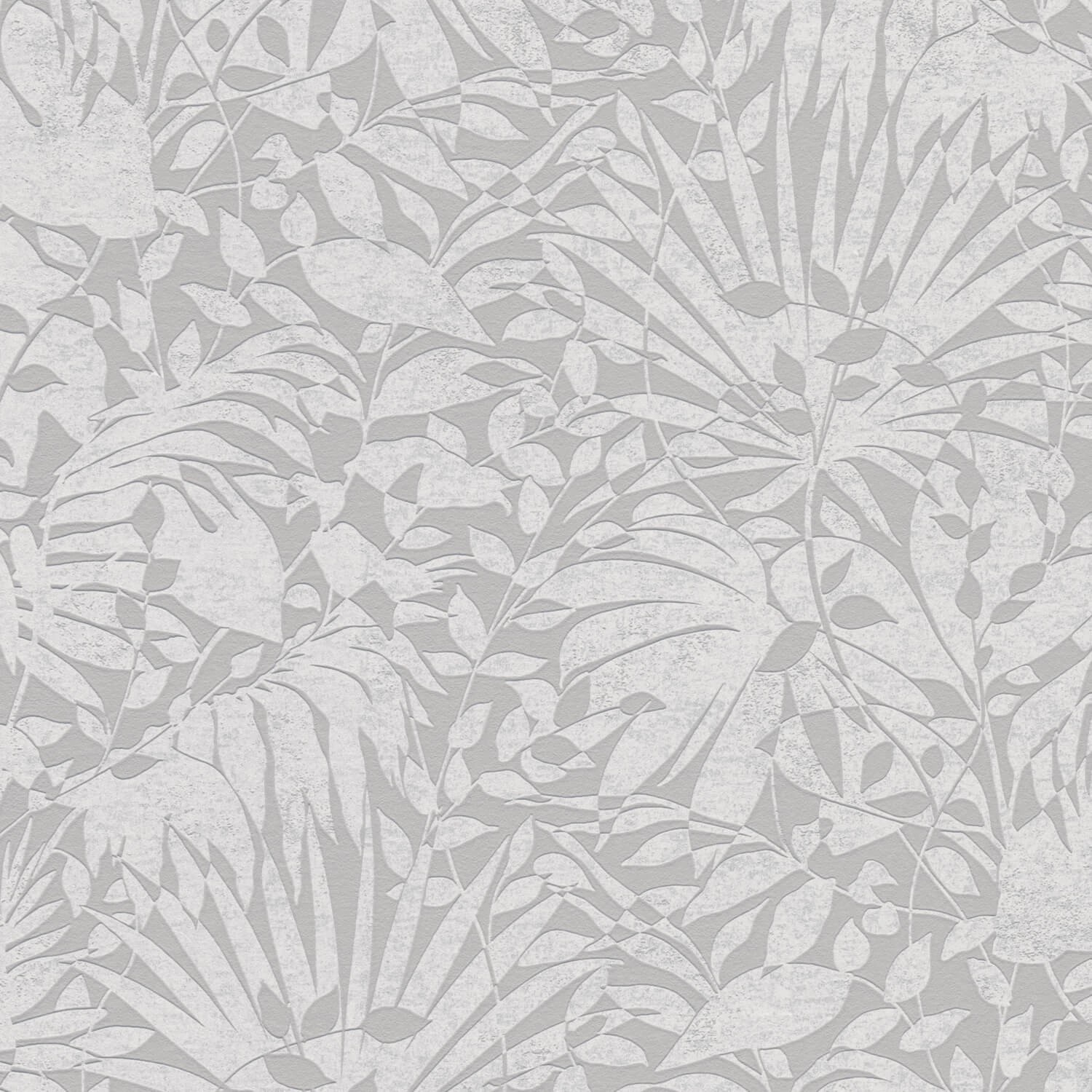 PROFHOME 388312-GU Luxus Tapete Floral Metallic Effekt Grau Silber Weiß 0,5 günstig online kaufen