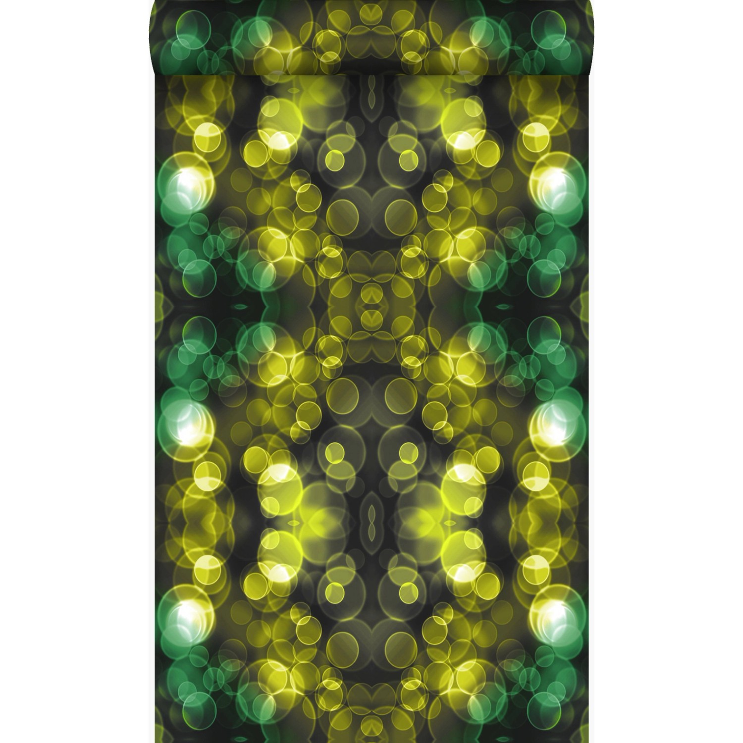 Origin Wallcoverings Tapete Kaleidoskopmuster Gelb und Grün 53 cm x 10.05 m günstig online kaufen