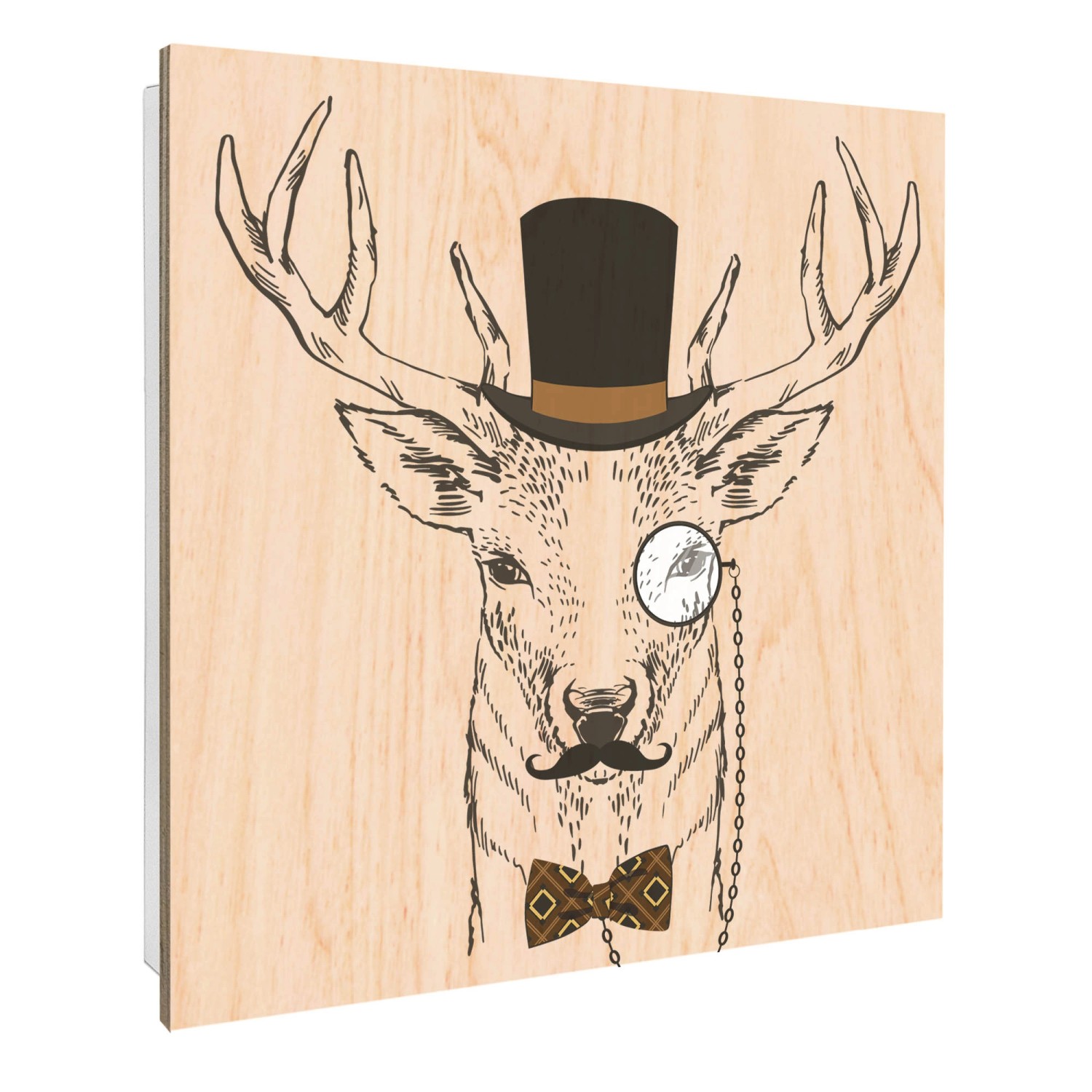 Banjado Großer Schlüsselbox Holz 30x30cm Weiß Scharnier Rechts 50 Haken Sch günstig online kaufen