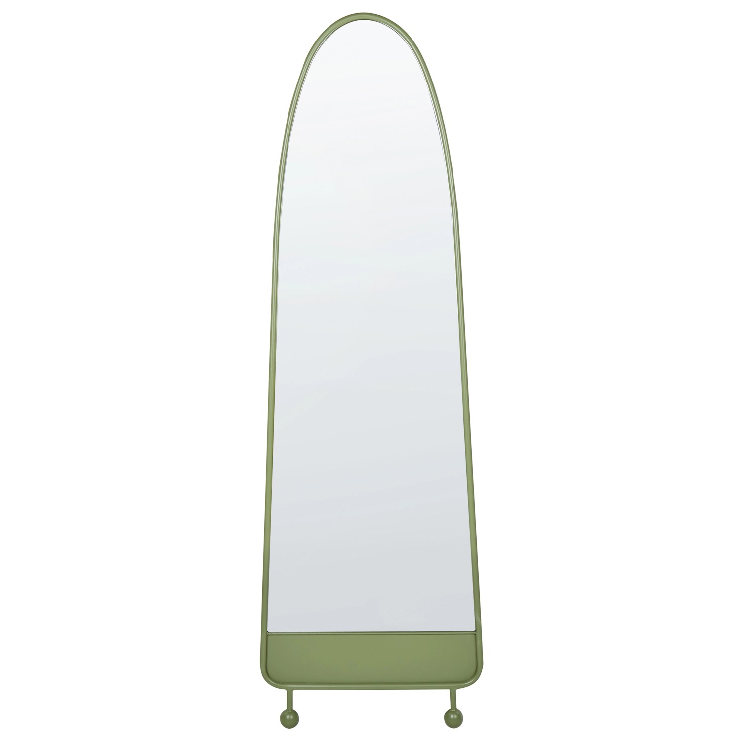 Beliani Wandspiegel PARNAY Olivgrün 3x45x146