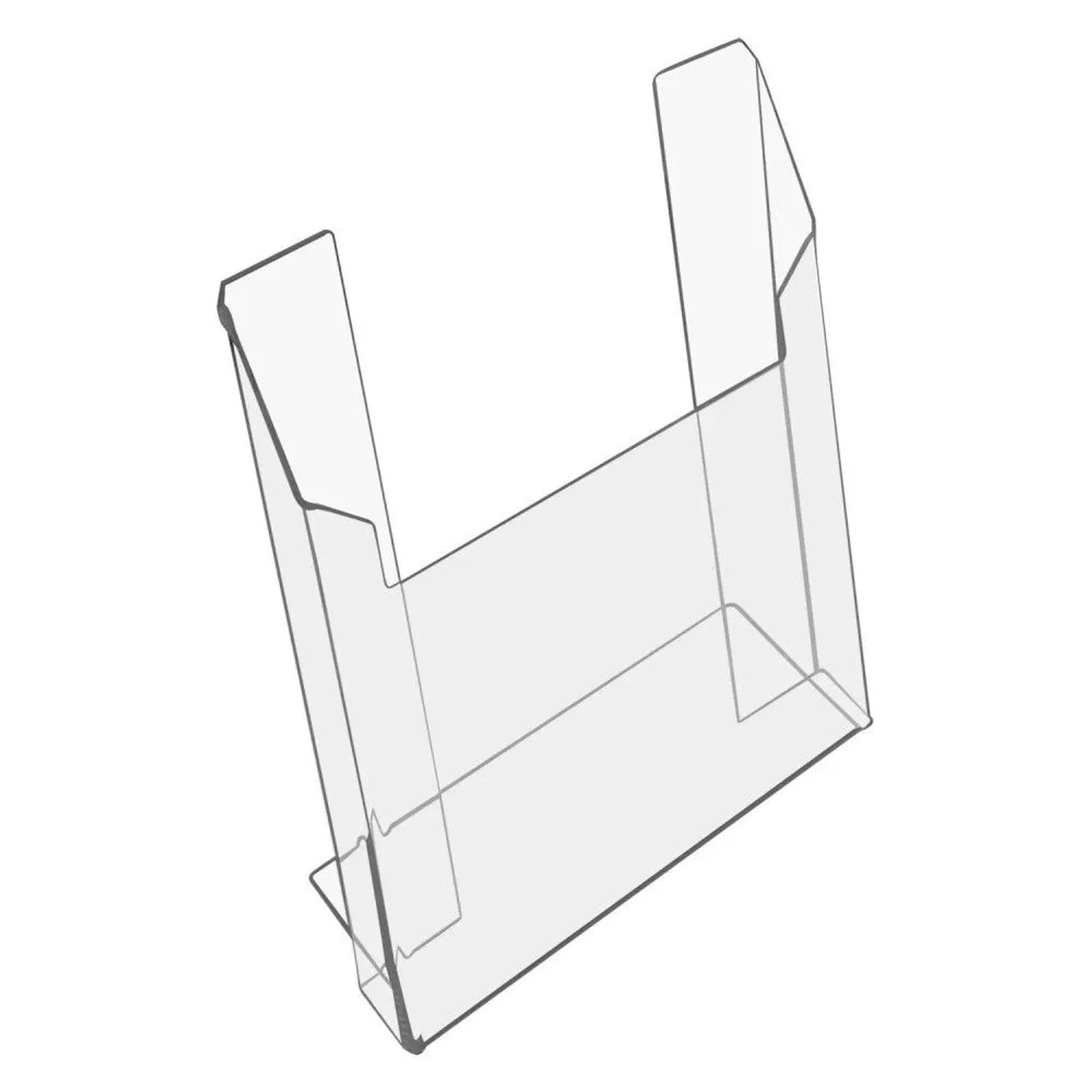 HMF 46962 Acryl Prospekthalter DIN A4 Hochformat 22 x 30 x 11 cm Glasklar