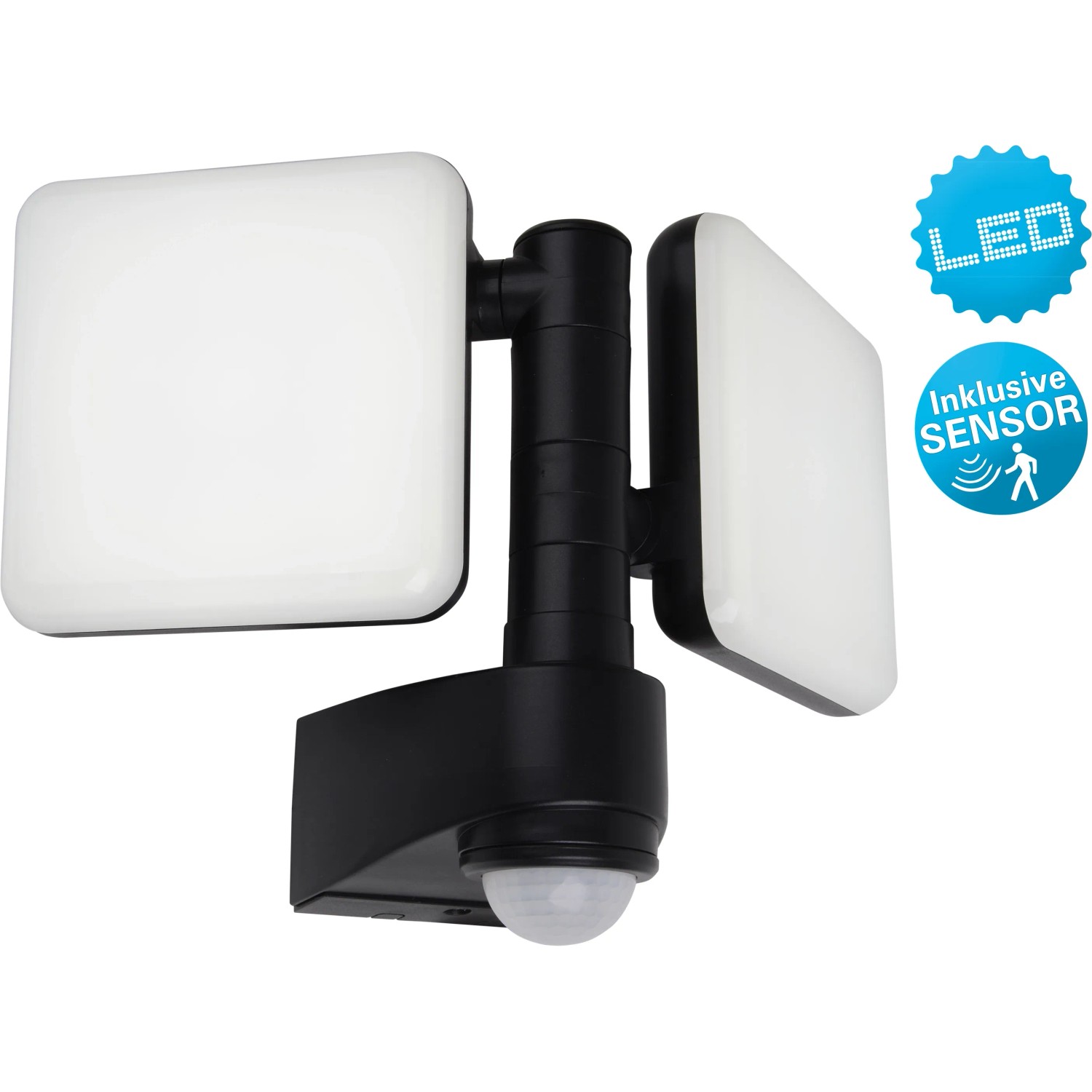 N Ve Led Wand Au Enleuchte Jaro Ii Mit 360 Bewegungsmelder Schwarz Eek