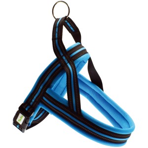 Blaues Heim Hunde-Geschirr Gr. L mit Reflexstreifen für Bauchumfang 68-80 cm.