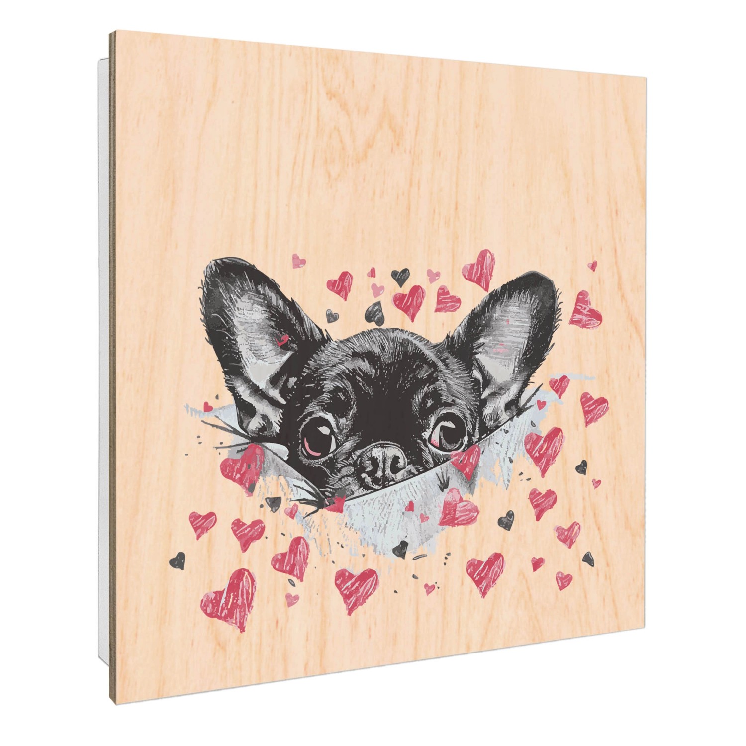 Banjado Großer Schlüsselbox Holz 30x30cm Weiß Scharnier Rechts 50 Haken Sch günstig online kaufen