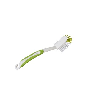 OBI Spülbürste, eckig, grün-weiß, mit 2-Komponenten-Griff für Küchenhelfer.