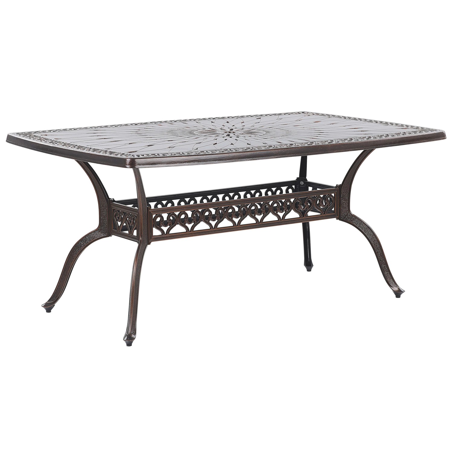 Beliani Gartentisch LIZZANO Dunkelbraun 165x102x72 günstig online kaufen