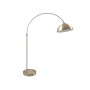 Moderne Lindby Bogenleuchte Lennart aus bronzefarbenem Metall. Elegante Stehlampe für Wohnzimmer.