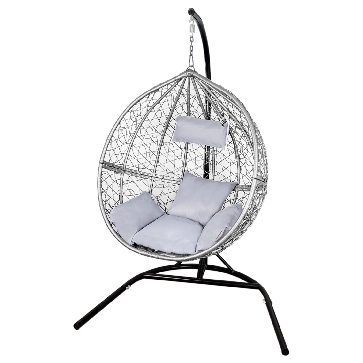 Monstershop Polyrattan Hängesessel Grau günstig online kaufen