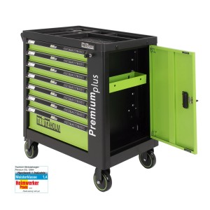 Leer Werkzeugwagen Premium Plus von TRUTZHOLM mit 7 Schubladen, Seitentür und Rollen.