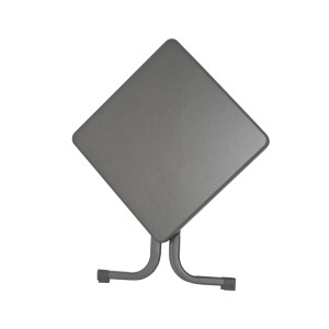 Quadratischer, eisengrauer Sieger Klapptisch, 70x70 cm, ideal für Balkon und Garten.