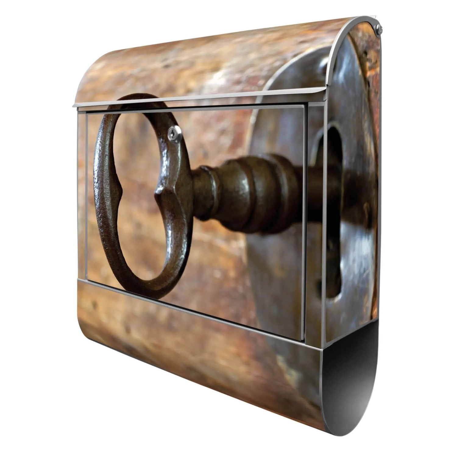 Banjado Design Briefkasten Silber Pulverbeschichtet 39x47x14cm 2 Schlüssel günstig online kaufen