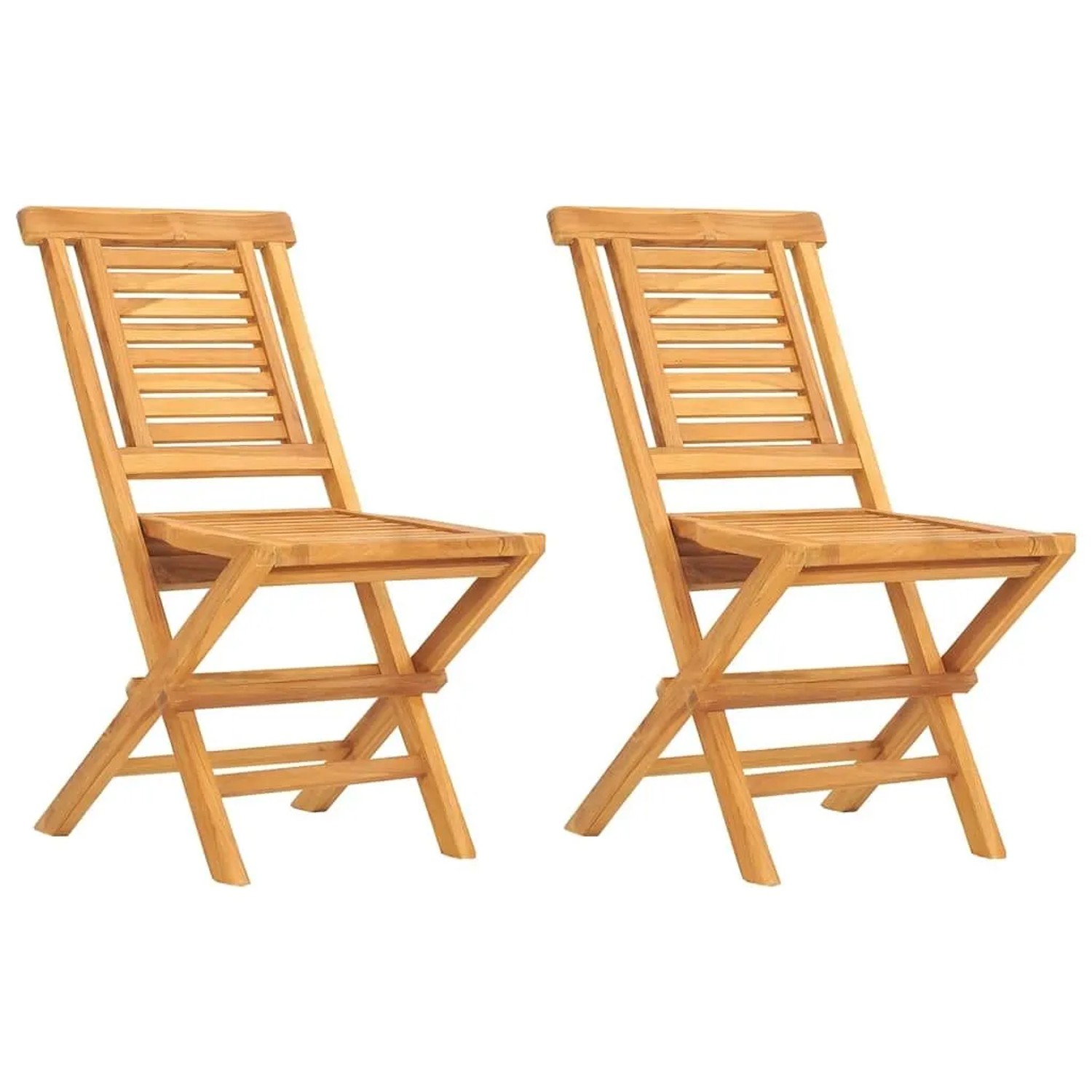vidaXL Gartenstühle 2 Stk Klappbar 47x63x90 cm Massivholz Teak 362755 günstig online kaufen