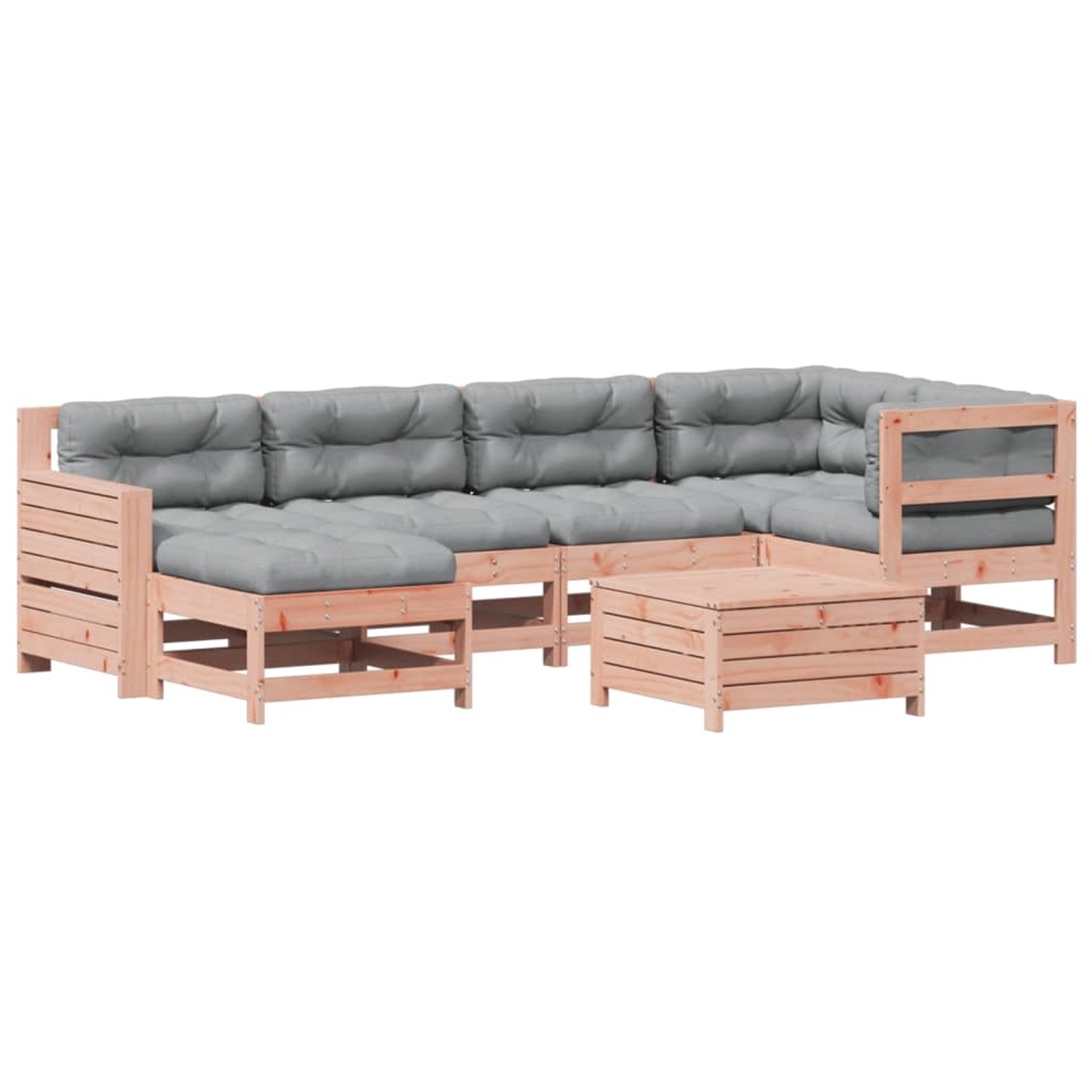 vidaXL 7-Tlg Garten-Lounge-Set mit Kissen Massivholz Douglasie 3250922 günstig online kaufen