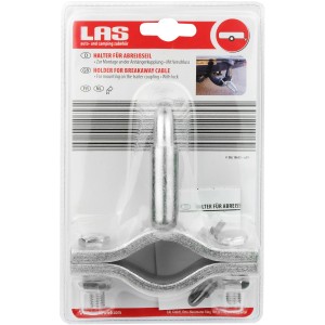 LAS Halter für Abreißseil mit Verschluss zur Montage an der Anhängerkupplung.