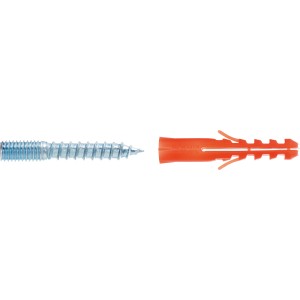 Stockschraube M8 mit Dübel, 10er-Set für sichere Befestigungen.