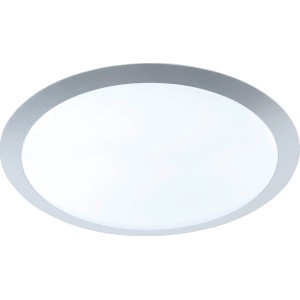 Dimmbare LED-Deckenleuchte in Titanoptik, Ø 42 cm. Moderne Deckenlampe für Wohnräume.