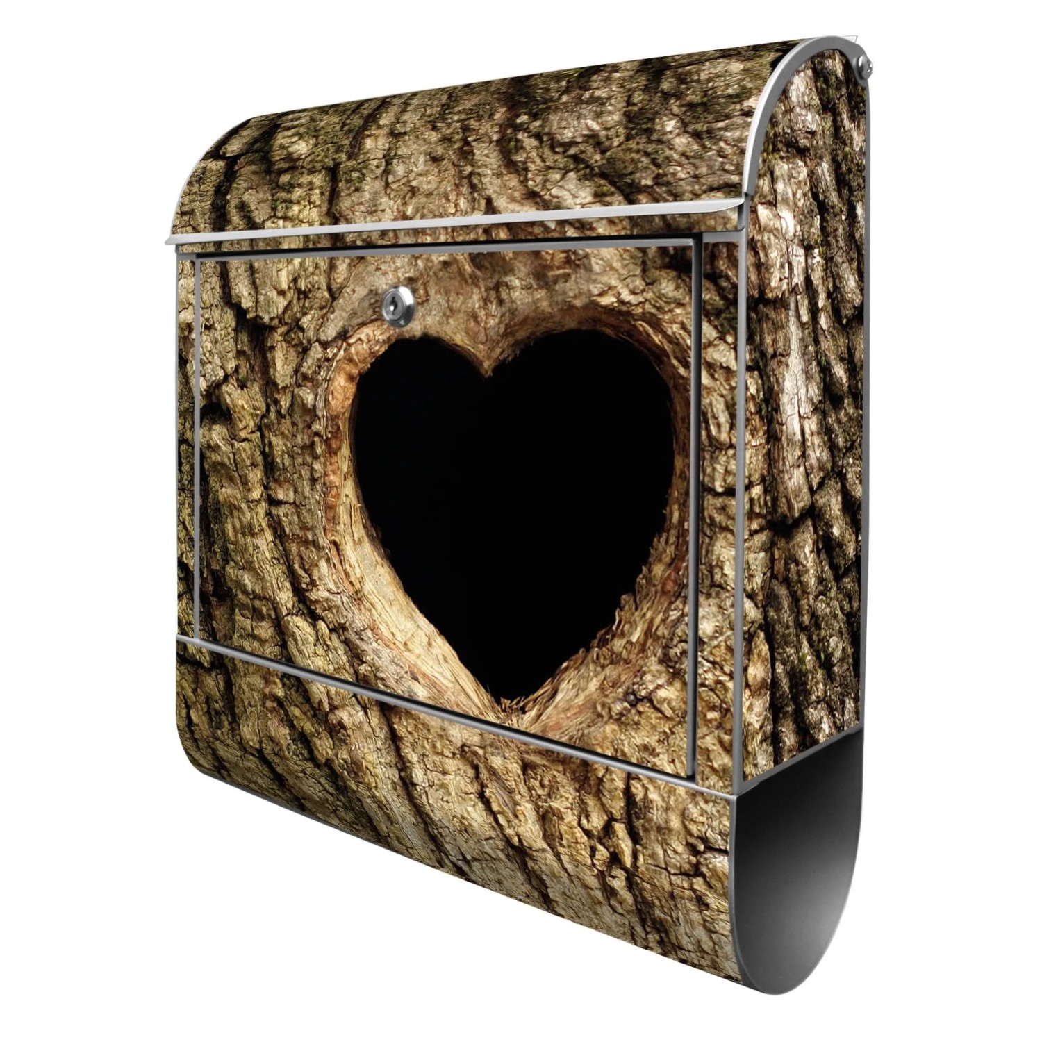 Banjado Design Briefkasten Silber Pulverbeschichtet 39x47x14cm 2 Schlüssel günstig online kaufen