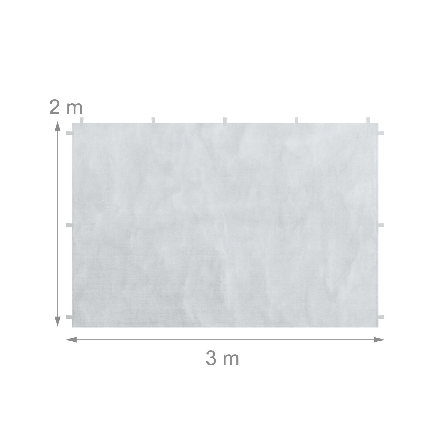 Relaxdays Pavillon Seitenteile 3er Set PE/PVC Weiß Wasserdicht 2 m x 3 m 0,5 kg_4