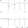 Technische Zeichnung: Palmako Doppelcarport Karl, braun, Maße und Details.