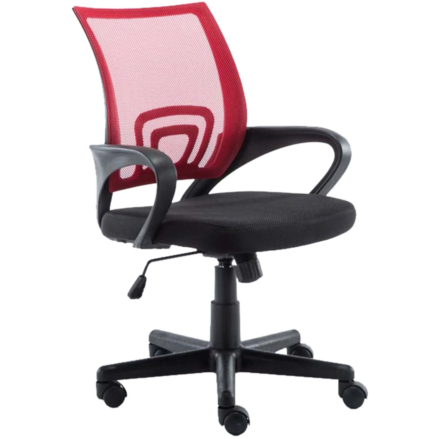 DELUKE Bürostuhl PARIS 88x56x54 Rot Kunstleder Kunststoff Gestell Ergonomische Bürostühle Homeoffice Stuhl