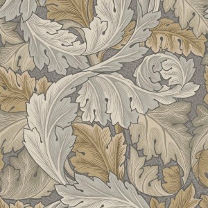 Vliestapete Acanthus von William Morris at Home mit Blättermuster in Naturtönen.