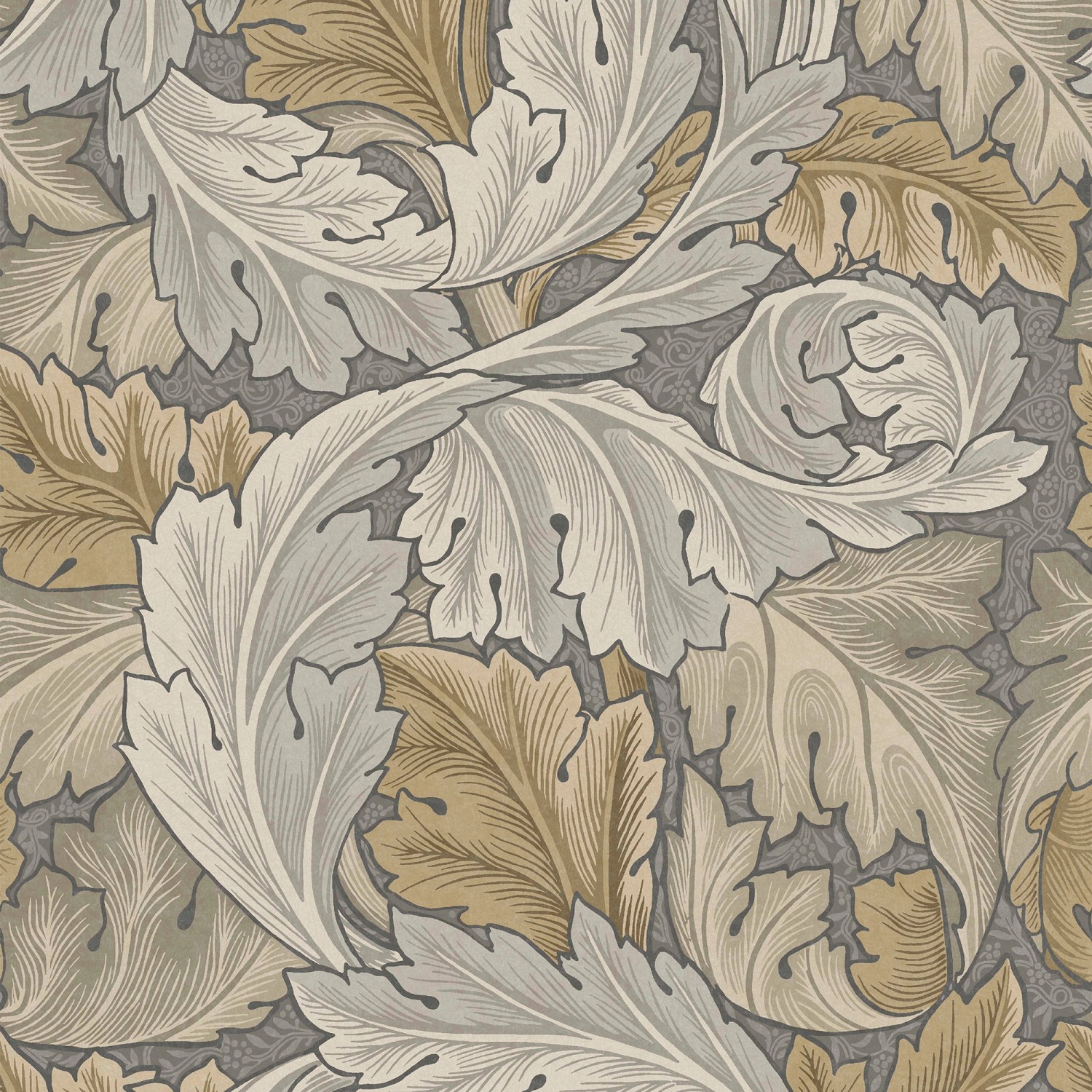 William Morris at Home Vliestapete Acanthus 10 m x 52 cm Natur FSC® günstig online kaufen