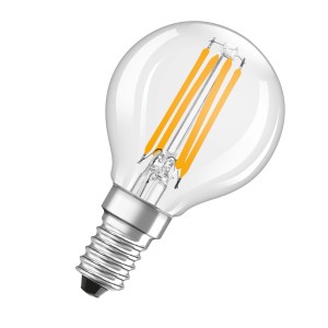 Osram LED-Lampe E14 Tropfenform, 4W, 470lm, 2er Set, 7,7x4,5cm (H x Ø).