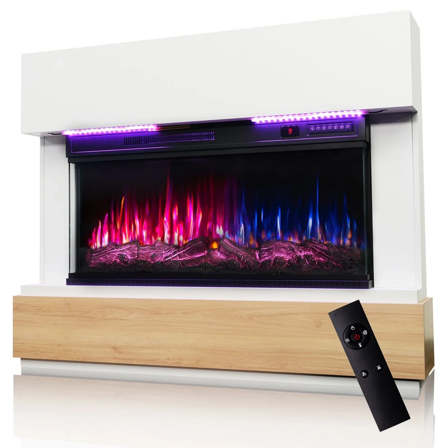 HOMAVO 36'' 1000W/2000W Elektrokamin mit Schrank