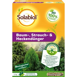 Solabiol Baum-, Strauch- & Heckendünger 1,5kg: Dünger für Hecken, Sträucher und Bäume.