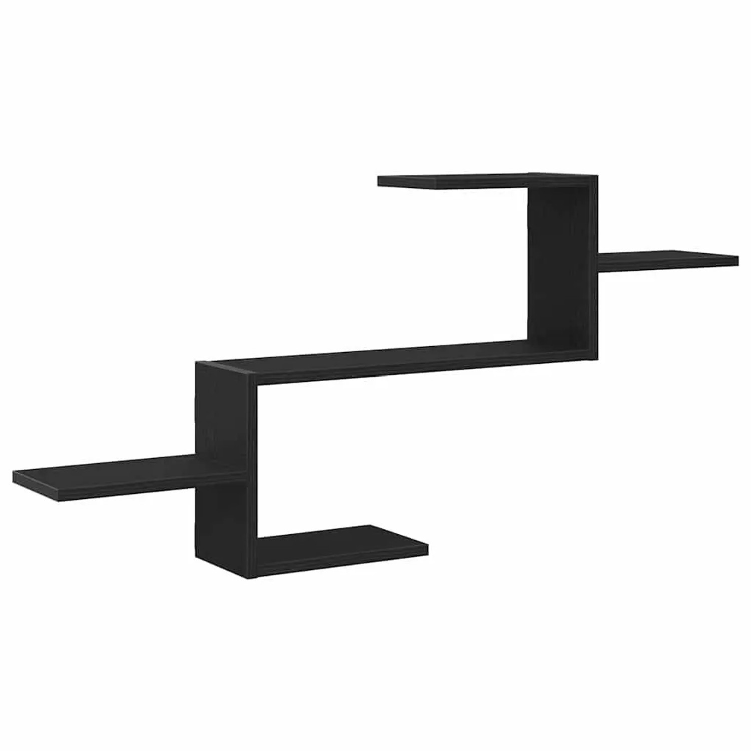 vidaXL Wandregal Schwarz Eichen-Optik 104x15x49 cm Holzwerkstoff 868063