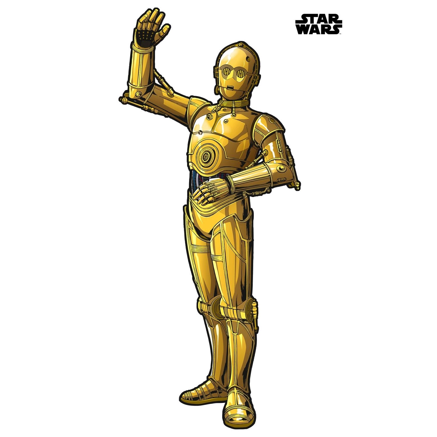 Disney Wandtattoo Star Wars C-3Po Gelb 127 x 200 cm 612420