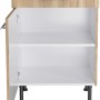 Optifit Unterschrank Erik290 in Wildeiche, 60 cm breit, mit Schublade, Tür und Einlegeboden.