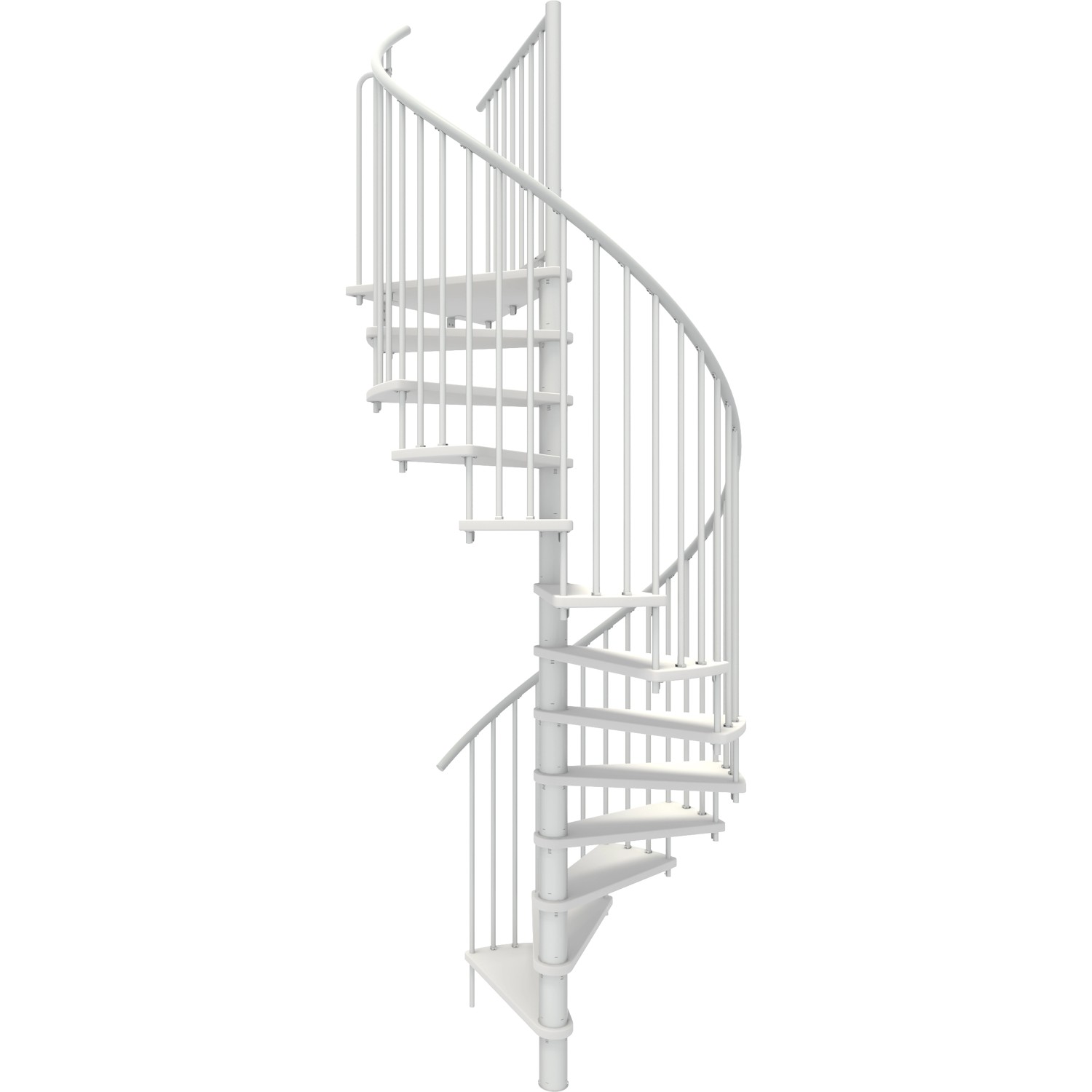 Minka Spindeltreppe Spiral Smart Weiß Ø160 cm Geschoßhöhe bis 305,5 cm