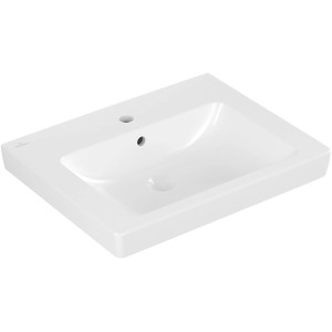 Villeroy & Boch Subway 2.0 Handwaschbecken, Weiß mit Beschichtung, Hahnloch