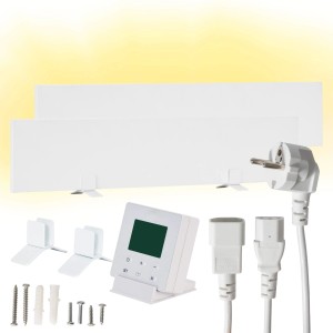 Dalsys Anti-Schimmel-Heizung 60W mit Smart Timer, 2 Paneele, Zubehör für Wand- und Standmontage.