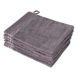 Dyckhoff Waschhandschuhset Wave Grau 16 x 21 cm 6-tlg.