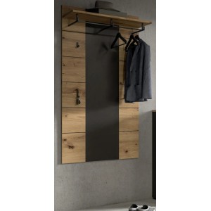 Inn.Furn Garderobenpaneel in Eiche und Grau 80 x 141 cm Cooper