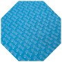 Nahaufnahme der blauen Evolution Solarplane 400µm GeoBubble für achteckige Holzpools.