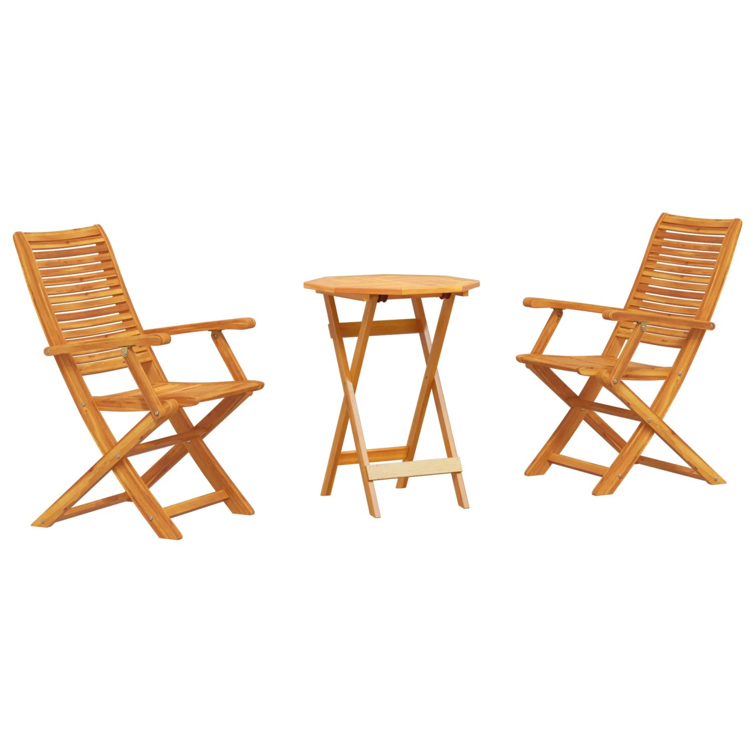 vidaXL 3-tlg Bistro-Set Klappbar Massivholz Akazie 3375693