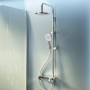 AM.PM Duschsystem X-Joy mit Kopf- und Handbrause, Regalmischer, Chrom für Bad.