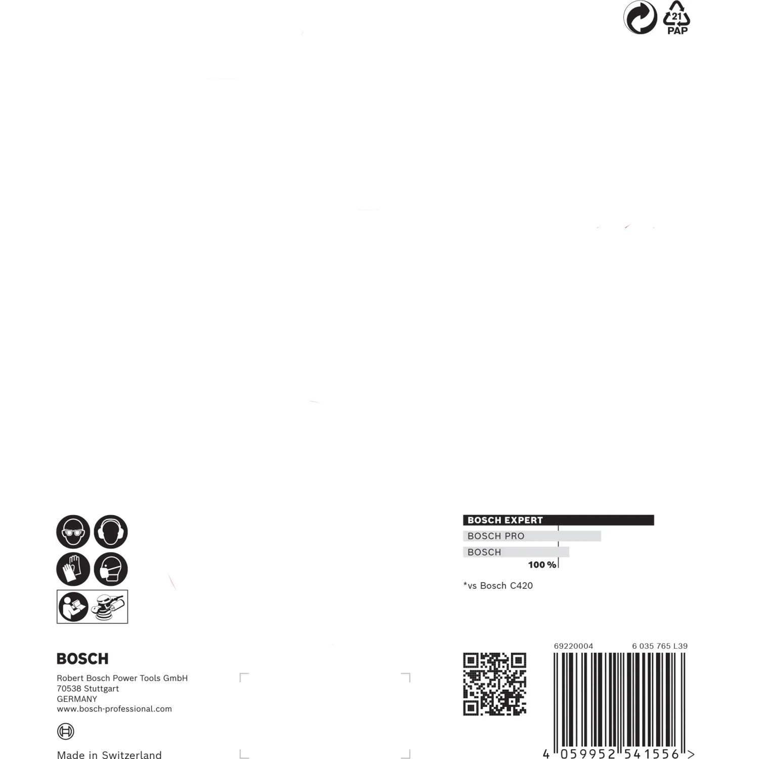 Bosch Expert Schleifblatt C470, Ø 150 mm, K120, 5 Stück, für Exzenterschleifer.