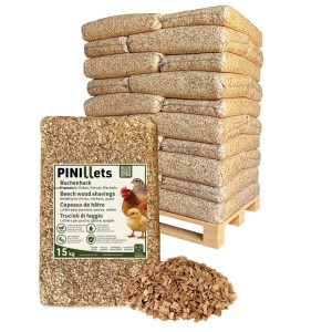 PINI Buchenhack Grob 450 kg Einstreu für Hühner & Küken