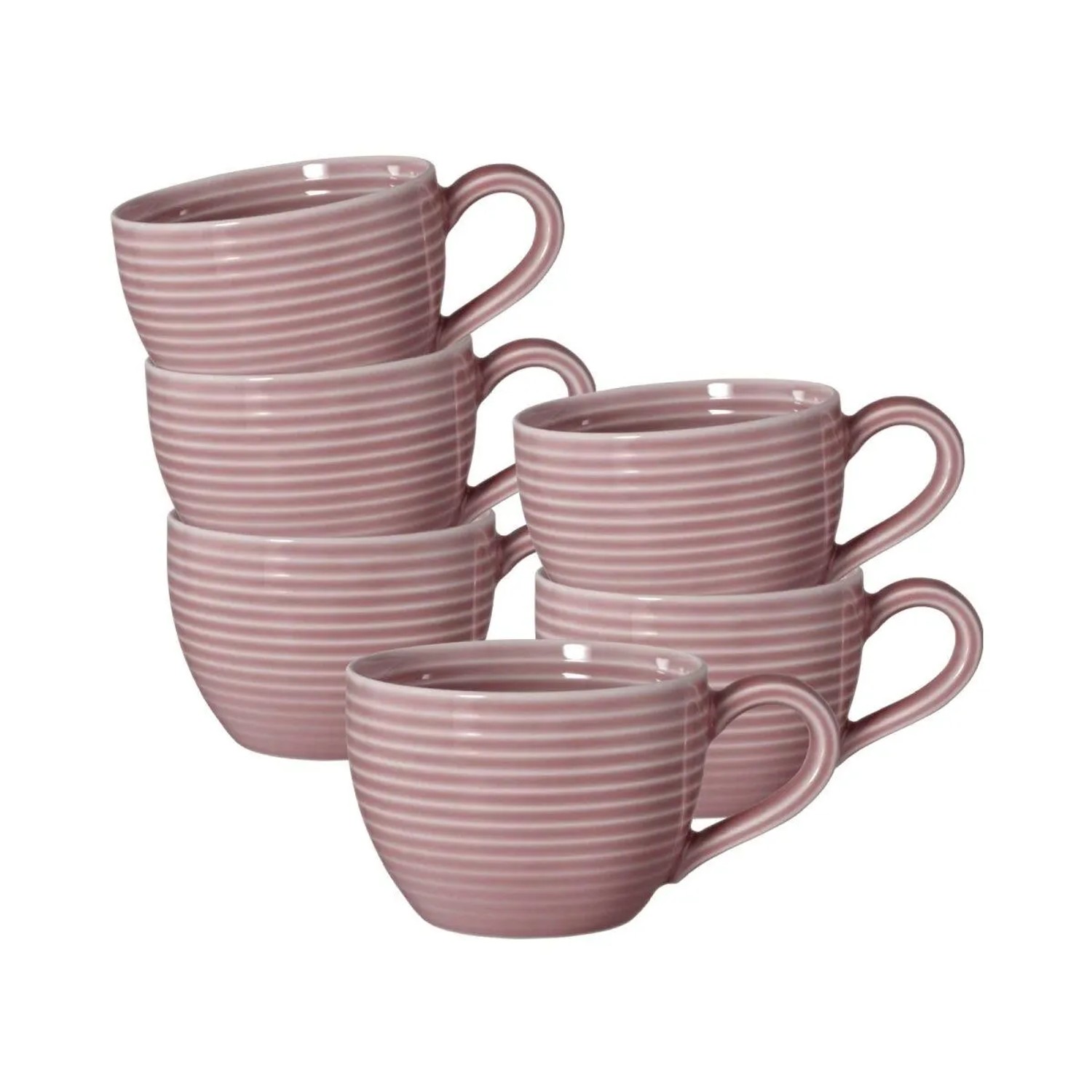 Seltmann Weiden Beat Color Glaze Espressotasse 0,11, 6er Set Altrosa