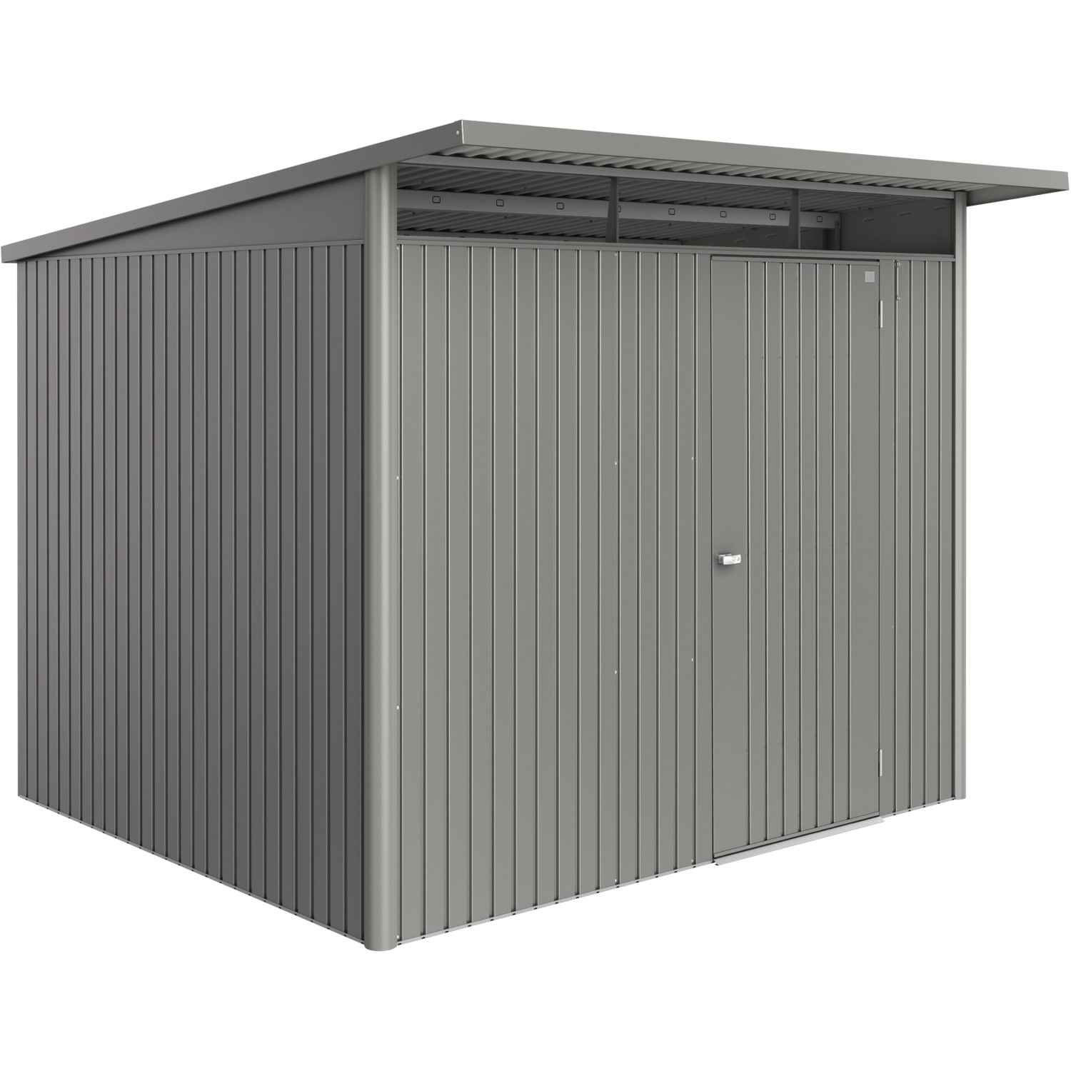 Biohort Gerätehaus Avantgarde Eco Standardtür 209 x 252 x 212 cm Quarzgrau-Met.